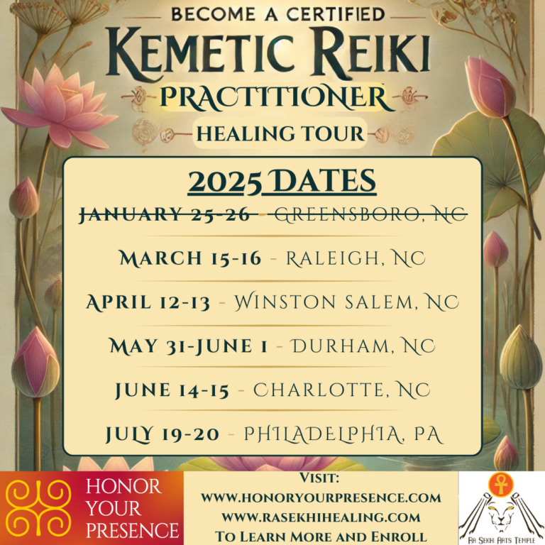 Kemetic Reiki Healing Tour