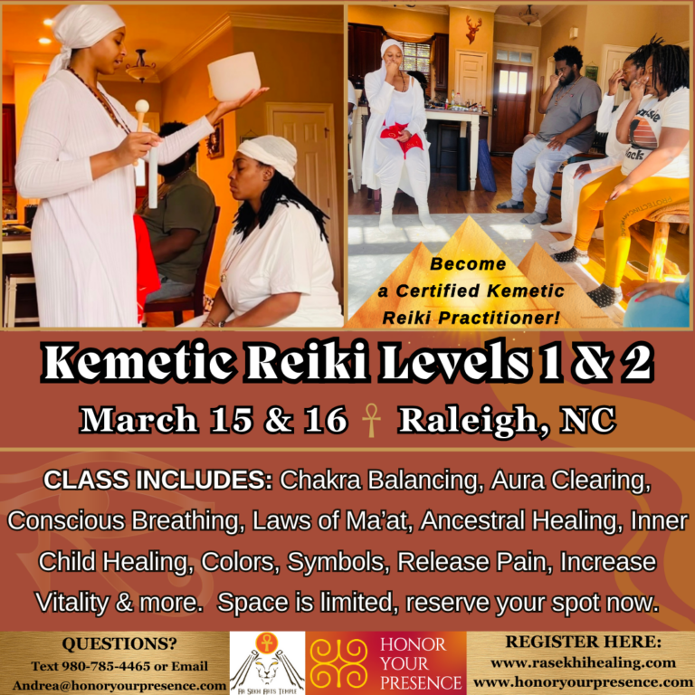 Kemetic Reiki Levels 1 & 2 Raleigh